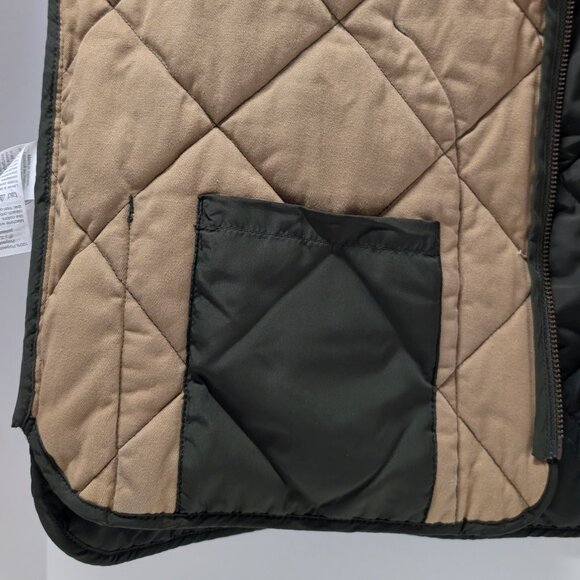 J. Crew Factory Men's Walker Quilted Vest in Dark Moss (Forest Green) - Picture 6 of 16
